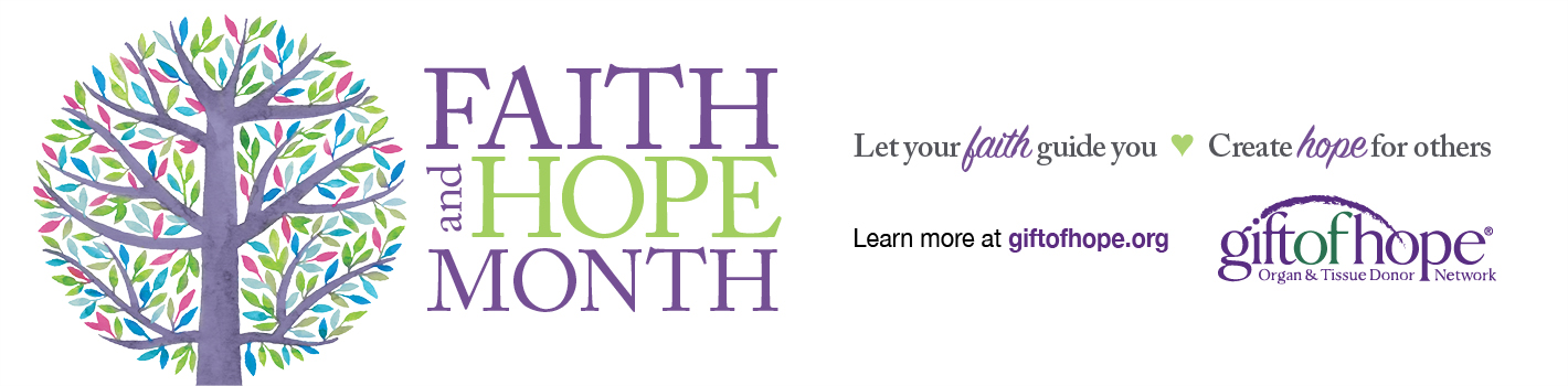 Faith and Hope Month banner image