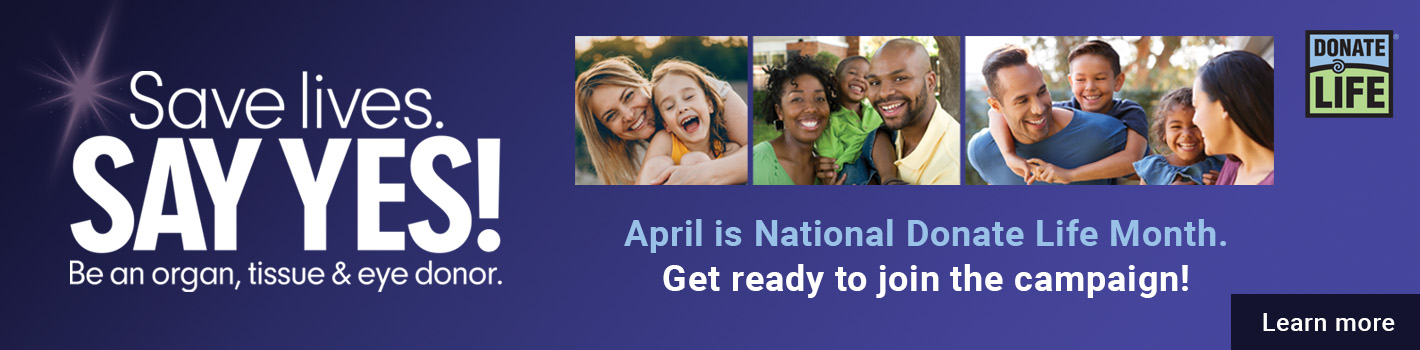 National Donate Life Month banner image